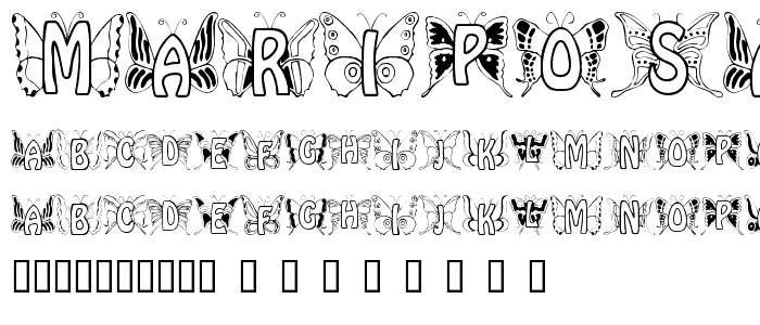 Mariposa font