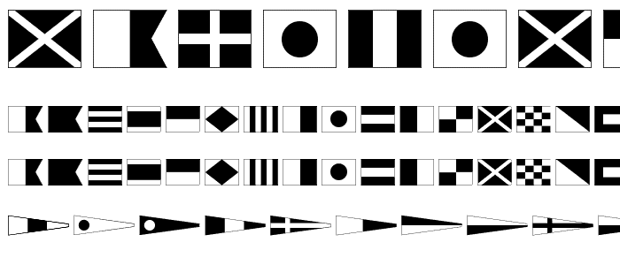 Maritime Flags font