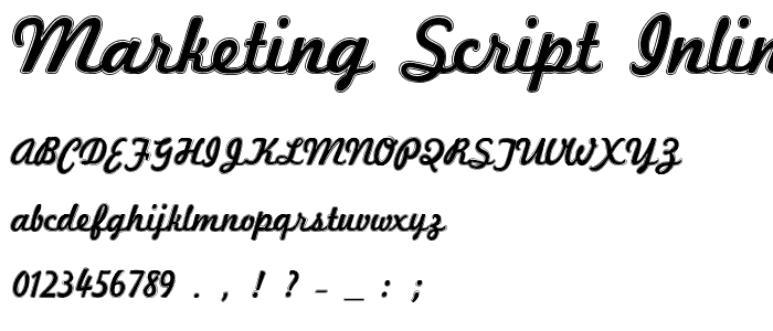 Marketing Script Inline font