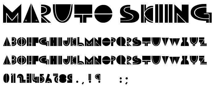 Maruto Skiing font