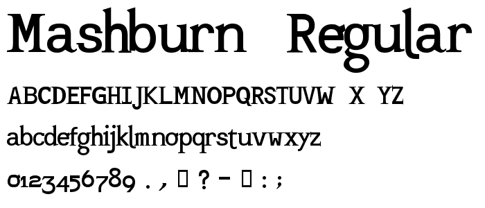 Mashburn .Regular TT font