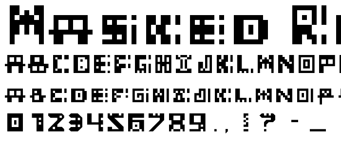 Masked Regular font