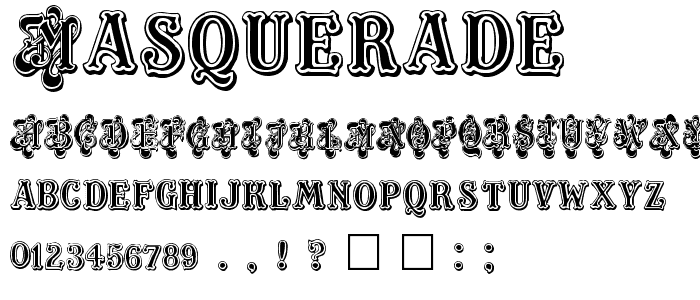 Masquerade font