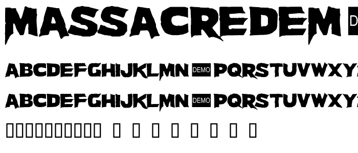 MassacreDEMO font