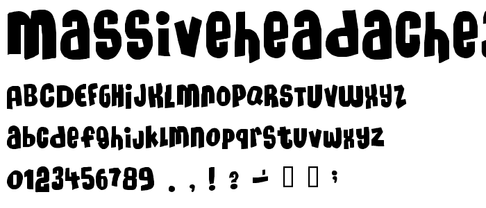 MassiveHeadache3 font