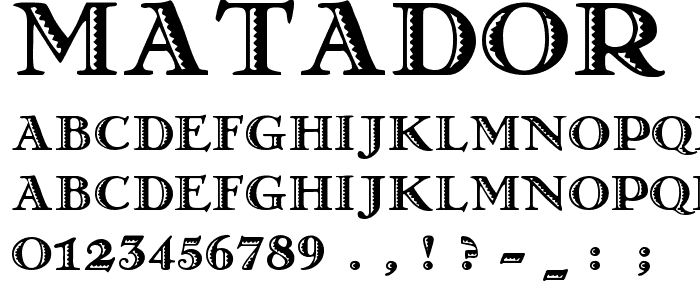 Matador font