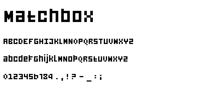 Matchbox    font