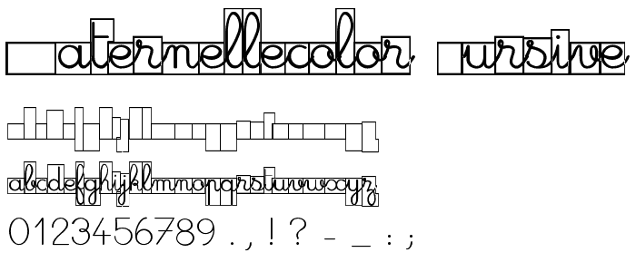 Maternellecolor cursive case font