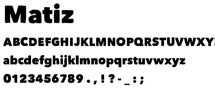 Matiz font