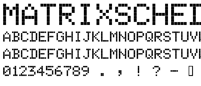 MatrixSchedule font