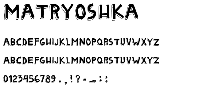 Matryoshka font