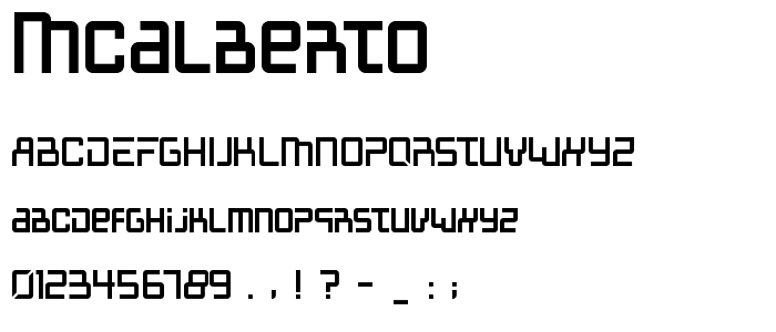 McAlberto font