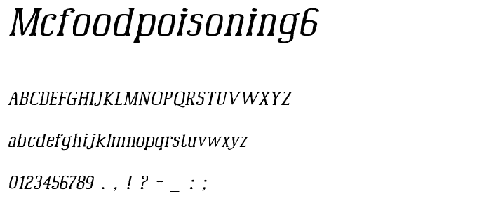 McFoodPoisoning6 font