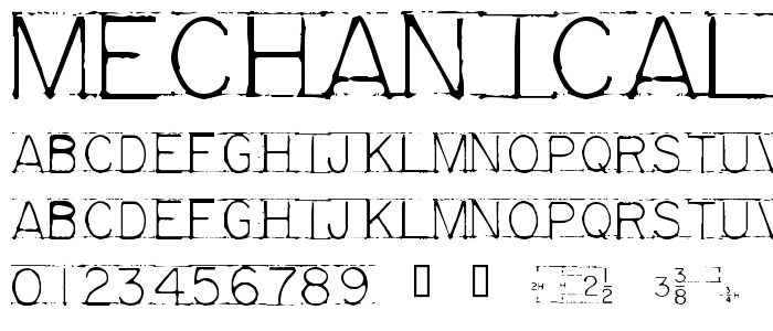 Mechanical Fun font