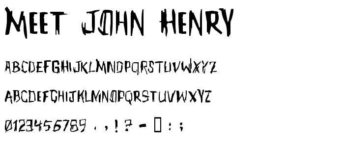 Meet John Henry font