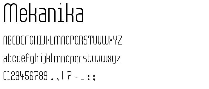 Mekanika font