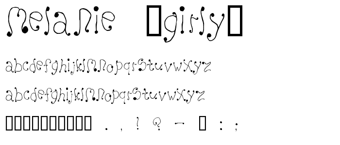 Melanie (Girly) font