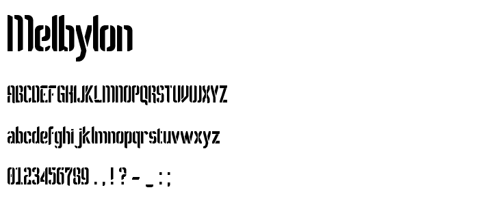 Melbylon font