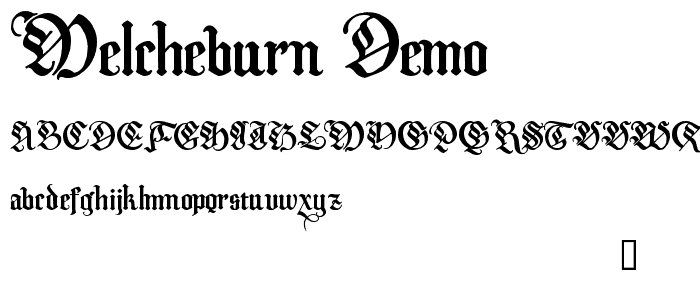 Melcheburn Demo font