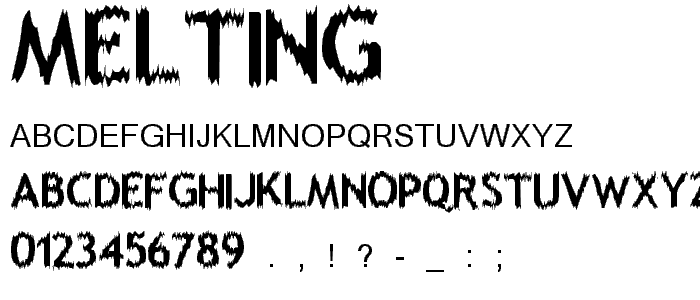 Melting font