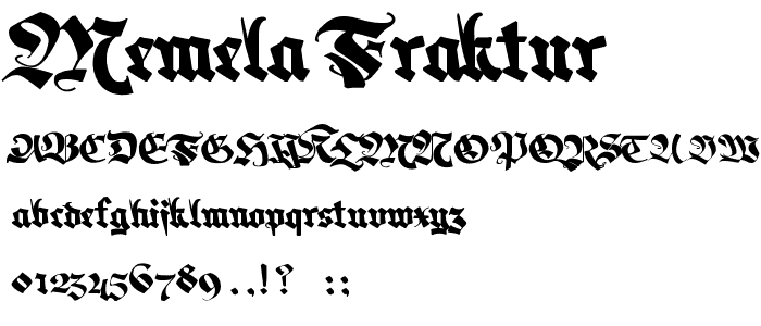 Memela Fraktur font