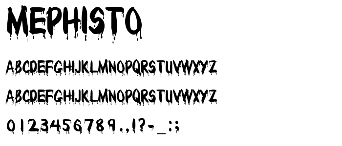 Mephisto font