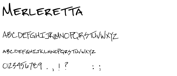 Merleretta font