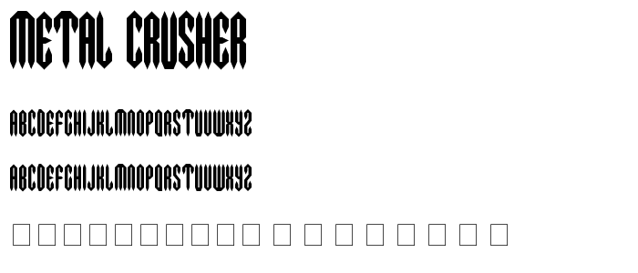 Metal Crusher font