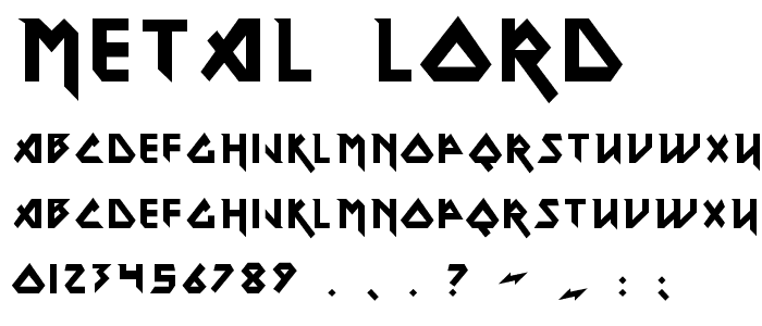 Metal Lord font