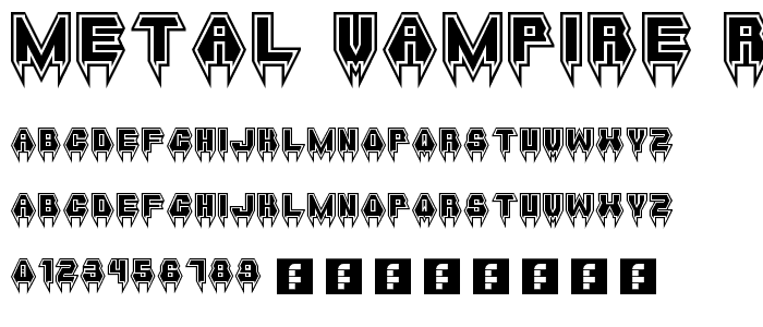 Metal Vampire Regular font