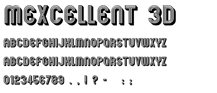 Mexcellent 3D font