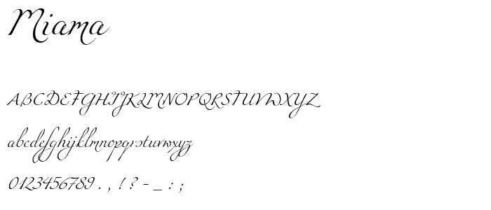 Miama font