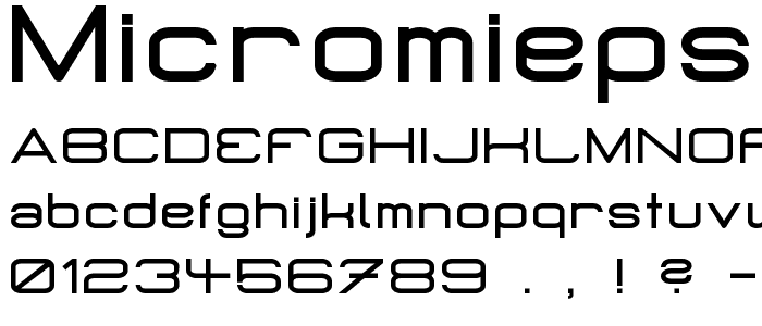 MicroMieps bold font