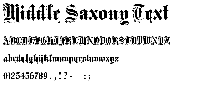 Middle Saxony Text font