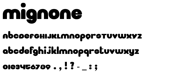 Mignone font