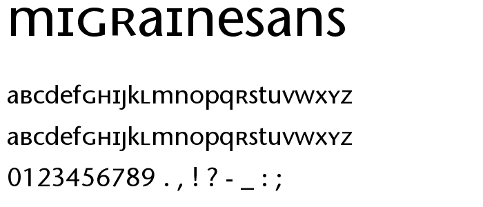 MigraineSans font