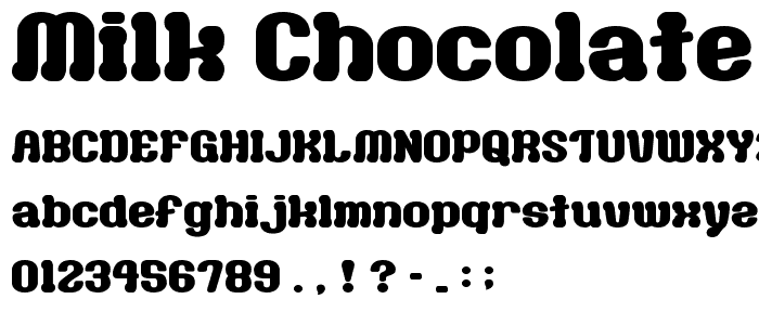 Milk Chocolate__G font