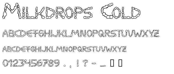 Milkdrops cold font