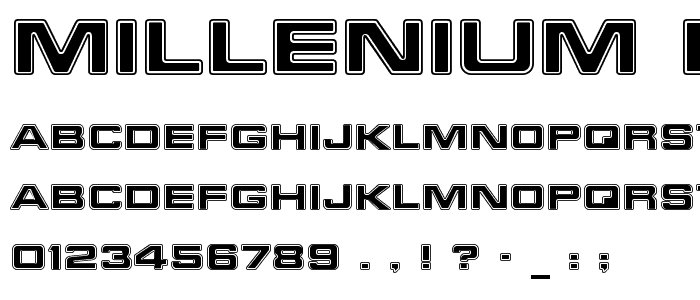 Millenium Bold Extended BT font