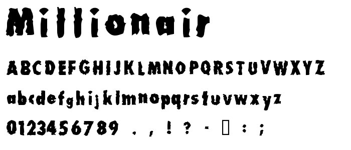 MillionAir font