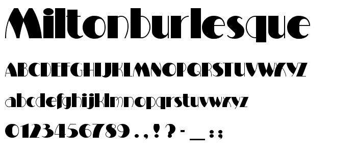 MiltonBurlesque font