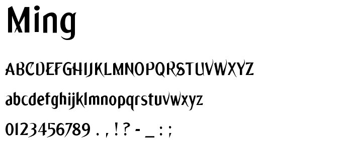 Ming font