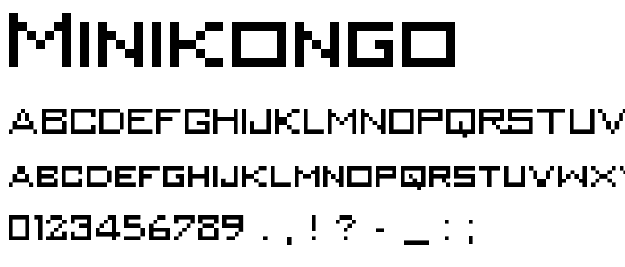 MiniKongo font