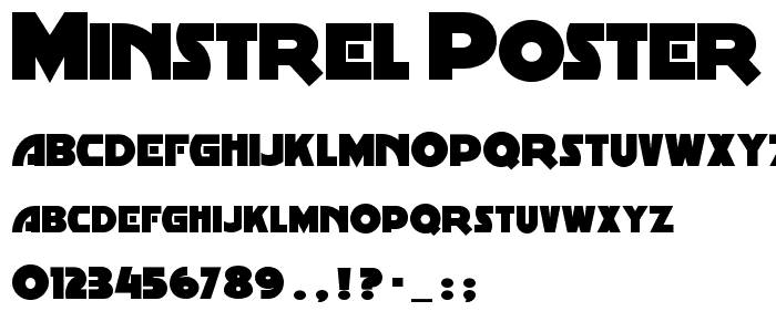 Minstrel Poster NF font