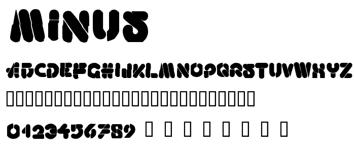 Minus font