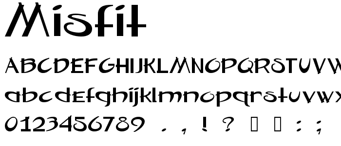 Misfit font