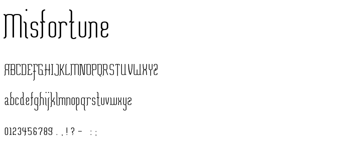 Misfortune font