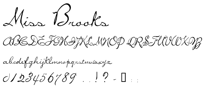 Miss Brooks font