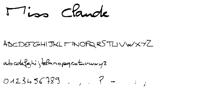 Miss Claude font