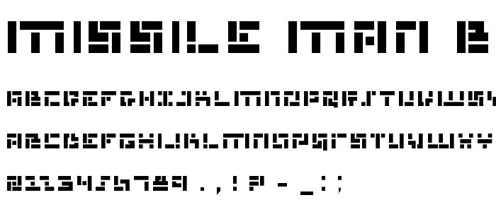 Missile Man Bold font